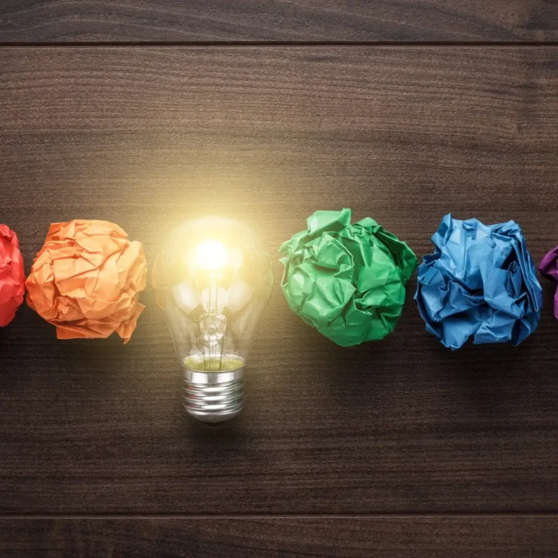 Light bulb representing innovation workshop ideas