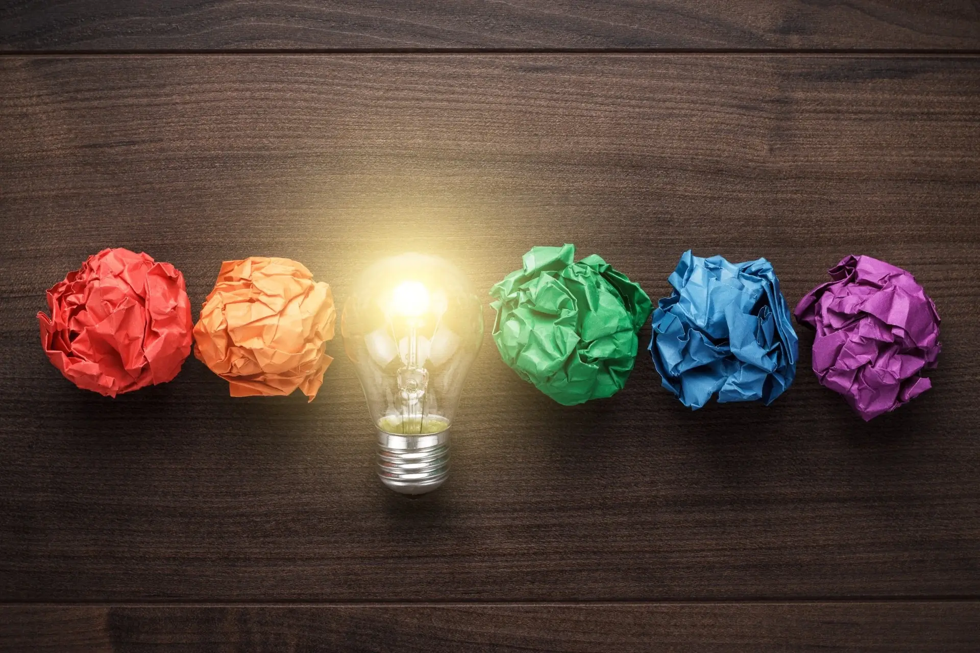 Light bulb representing innovation workshop ideas